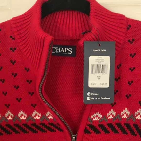 NWT Sweater by Chaps Size M - Picture 2 of 3